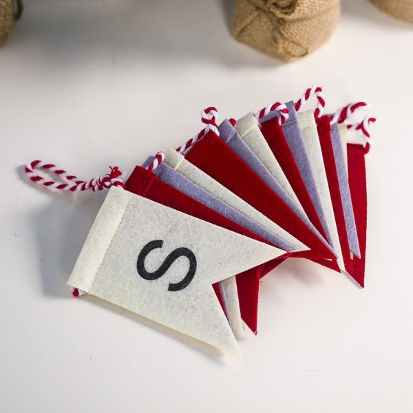 Christmas Creative Felt letters Printed Flag Decoration - Image 4