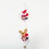 2 PCS Christmas Creative Fabric Double Climbing Rope Snowman Bell Pendant (Snowman + Deer)