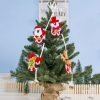 2 PCS Christmas Creative Fabric Double Climbing Rope Snowman Bell Pendant (Snowman + Deer) - Image 6