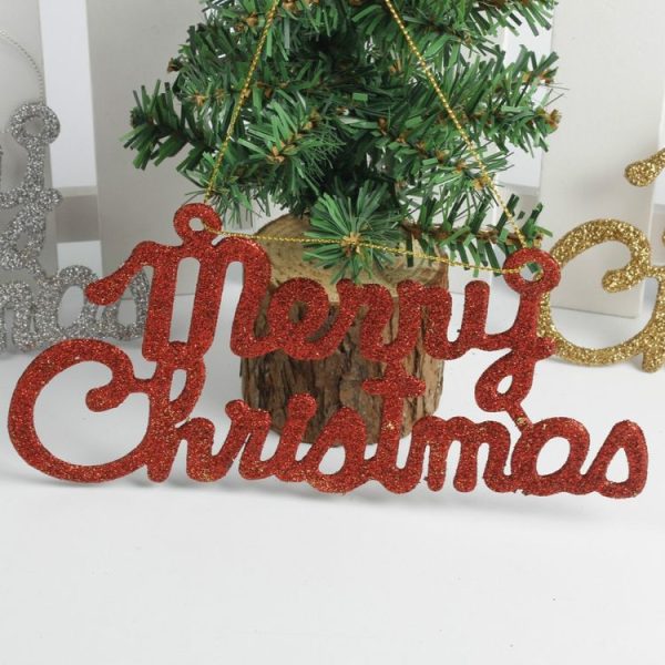 5 Packs Christmas Decoration Christmas Tree Pendant Party Decoration Christmas Letters - Image 2