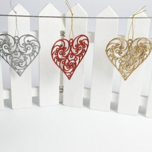 3 PCS Christmas Decorations Creative Christmas Tree Pendant Christmas Party Decoration Heart