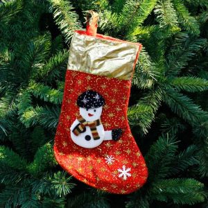 3 PCS Christmas Non-woven Socks Gift Bags Christmas Tree Decorations Pendant (Snowman)