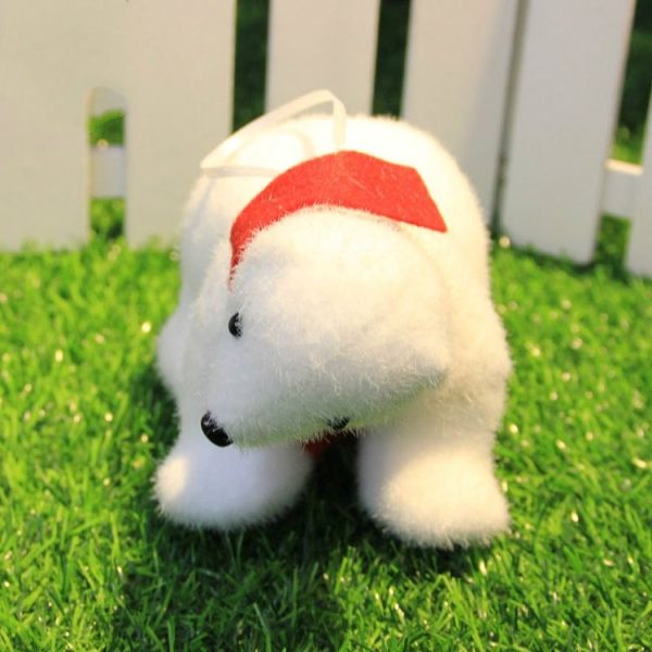 5 PCS Christmas White Bubble Bear Pendant Scene Decoration, Random Style Delivery - Image 2