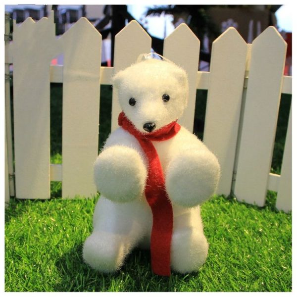 5 PCS Christmas White Bubble Bear Pendant Scene Decoration, Random Style Delivery - Image 5