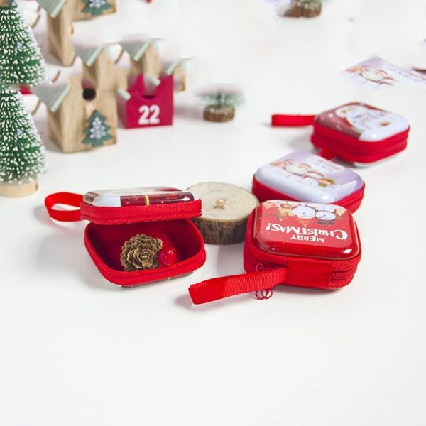 Cartoon Tinplate Square Christmas Purse Creative Kindergarten Christmas Children's Gif (E section) - Image 6