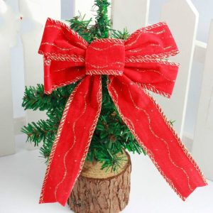 3 PCS Christmas PVC Red Bow Decoration