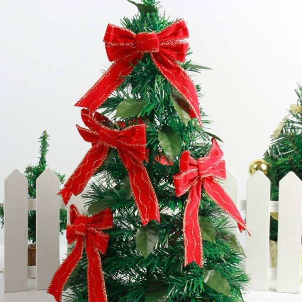 3 PCS Christmas PVC Red Bow Decoration - Image 2