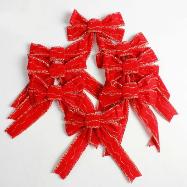 3 PCS Christmas PVC Red Bow Decoration - Image 3