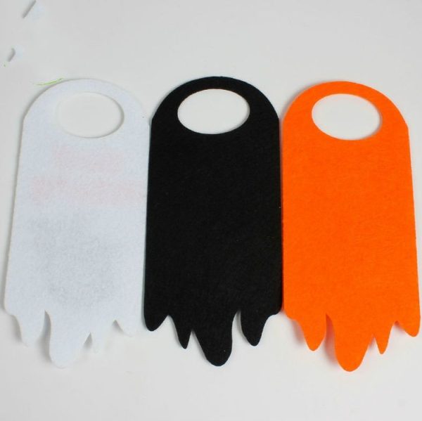 Bar KTV Shop Window Halloween Creative Pumpkin Witch White Ghost Door Hanging Decoration (Orange) - Image 4