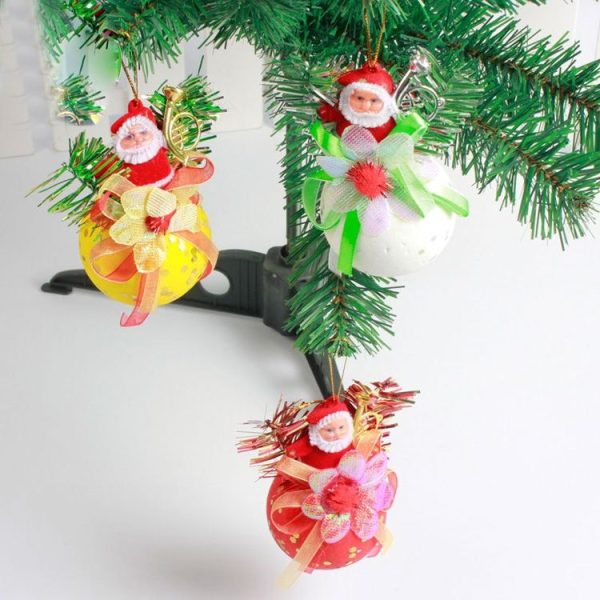 2 PCS Creative Christmas Santa Claus Particles Bubble Ball Decoration Pendant, Random Color Delivery