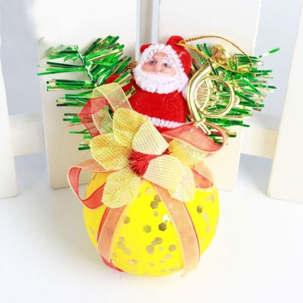 2 PCS Creative Christmas Santa Claus Particles Bubble Ball Decoration Pendant, Random Color Delivery - Image 3