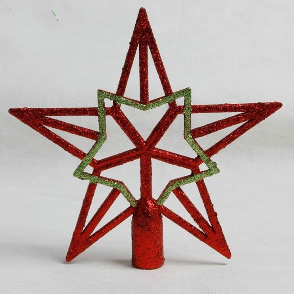 2 PCS Creative Golden Five-pointed Star Christmas Tree Top, Size: 20 cm - Image 2