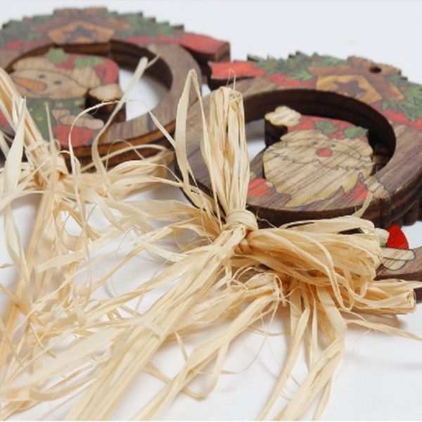 2 PCS Christmas Wall Wooden Cartoon Long Handle Bow Decorative Pendants (Small Deer) - Image 4