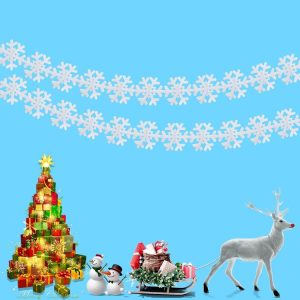 2 PCS Christmas Paper Hollowed Out Flower Christmas Mall Hotel Decoration, Specification: Snowflake