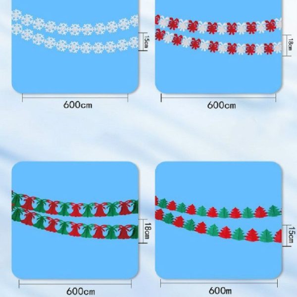 2 PCS Christmas Paper Hollowed Out Flower Christmas Mall Hotel Decoration, Specification: Snowflake - Image 3