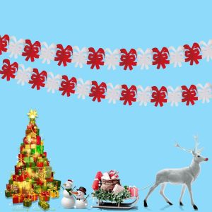 2 PCS Christmas Paper Hollowed Out Flower Christmas Mall Hotel Decoration, Specification: Bow