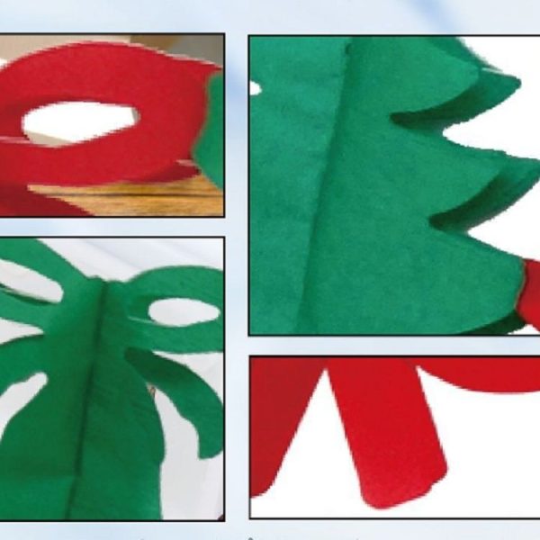 2 PCS Christmas Paper Hollowed Out Flower Christmas Mall Hotel Decoration, Specification: Bow - Image 4