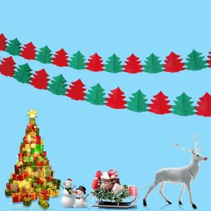 2 PCS Christmas Paper Hollowed Out Flower Christmas Mall Hotel Decoration, Specification: Christmas Tree