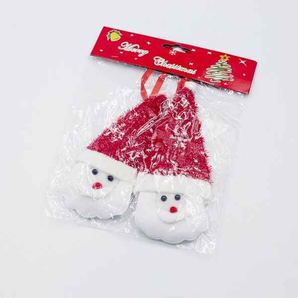 2 Pack Christmas Tree Santa Claus Fabric Decoration Pendant Christmas Creative Decorations - Image 2