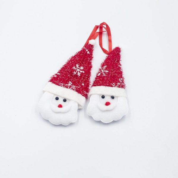 2 Pack Christmas Tree Santa Claus Fabric Decoration Pendant Christmas Creative Decorations - Image 4