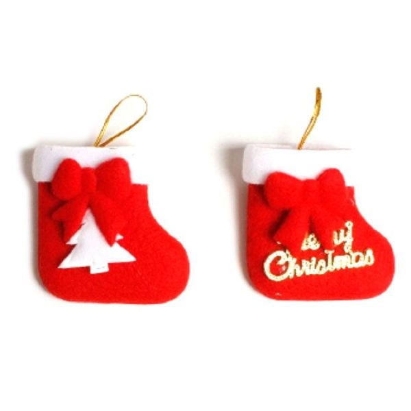2 PCS Christmas Mini Cartoon Non-woven Cutlery Set Christmas Tree Decoration (Christmas Tree) - Image 3