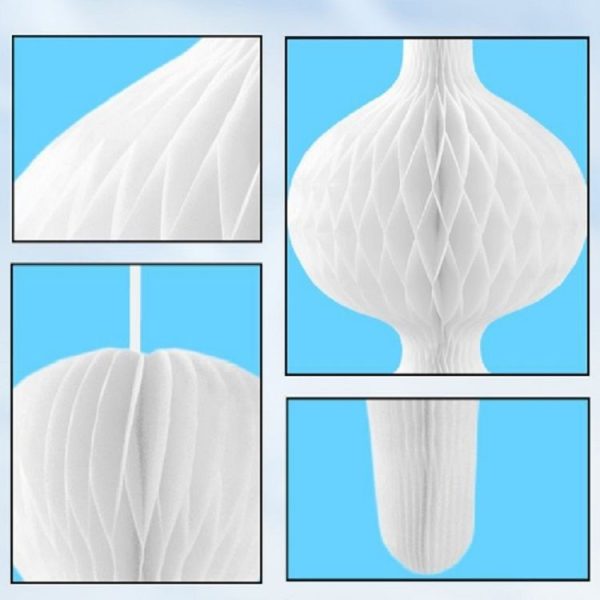 6 PCS Christmas Honeycomb Balls Lahua Paper Lantern Ornaments Wedding Birthday Party Decoration Props - Image 5