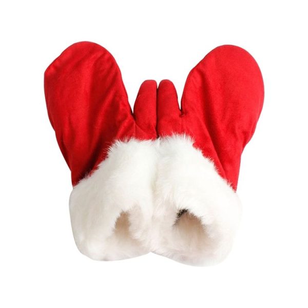 Christmas Fleece Pack Refers Double Layer Warm Padded Gloves