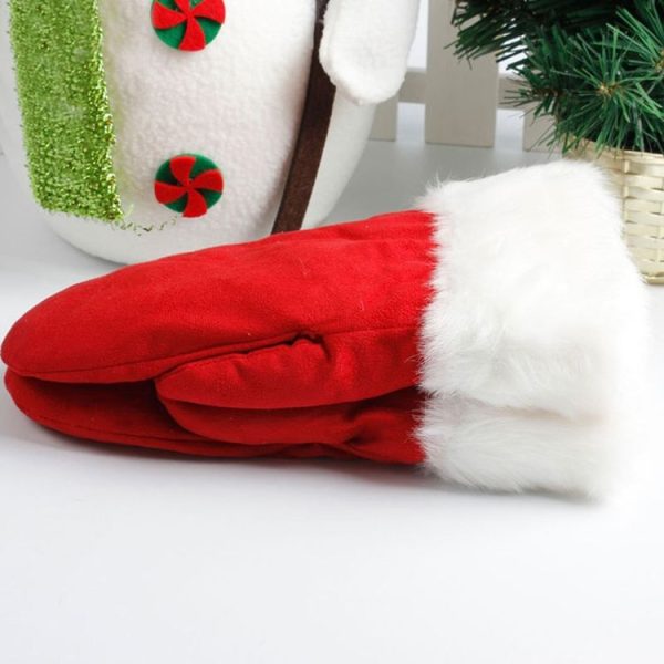 Christmas Fleece Pack Refers Double Layer Warm Padded Gloves - Image 4