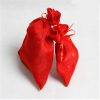 Christmas Linen Drawstring Candy Storage Pouch, Specification: Red Color Large Size 24*17cm
