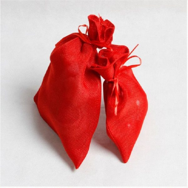 Christmas Linen Drawstring Candy Storage Pouch, Specification: Red Color Large Size 24*17cm - Image 2