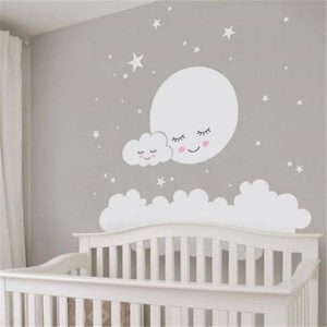 Cloud Star Moon Children Room Decoration Wall Sticker, Size: 157cm x 157cm