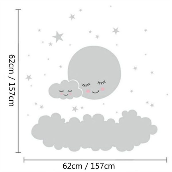 Cloud Star Moon Children Room Decoration Wall Sticker, Size: 157cm x 157cm - Image 6