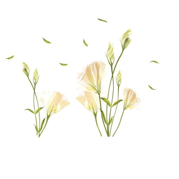 Lily Wall Sticker Removable Living Room TV Wall Sofa Background Bedroom Romantic Warm Sticker Sticker - Image 2