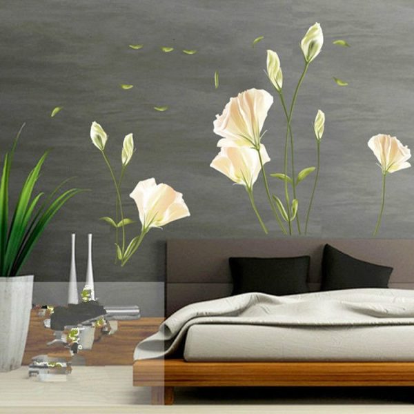 Lily Wall Sticker Removable Living Room TV Wall Sofa Background Bedroom Romantic Warm Sticker Sticker - Image 4