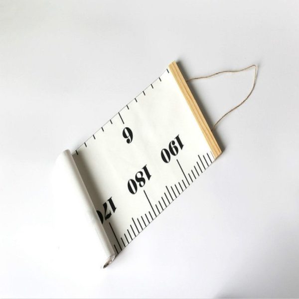 Wooden Wall Hanging Kids Growth Chart Height Measure Ruler Wall Sticker for Kids Room Home Decoration (Pink Wave) - Image 5