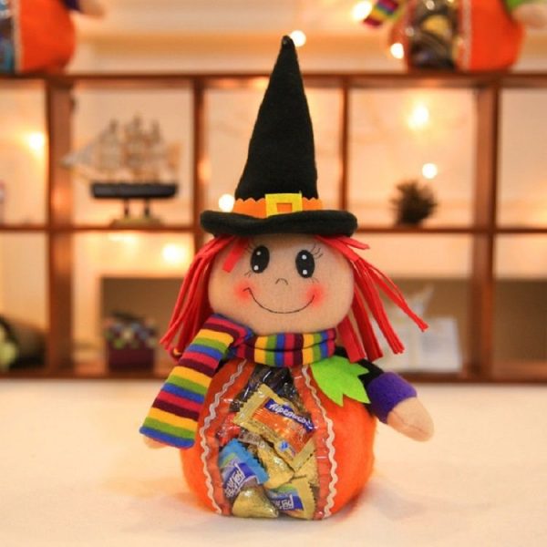 Halloween Cute Cartoon Transparent Plastic Bags Party Decorations Halloween Candy Backpack, Style: 03
