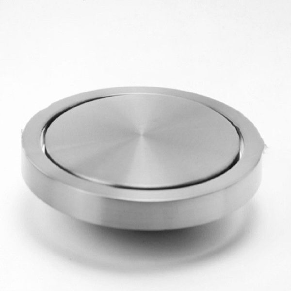 Embedded Type Stainless Steel Swing Cover Flip Kitchen Countertop Trash Can Lid Cap, Size: Round Drawing 20cm Diameter (Silver) - Image 2