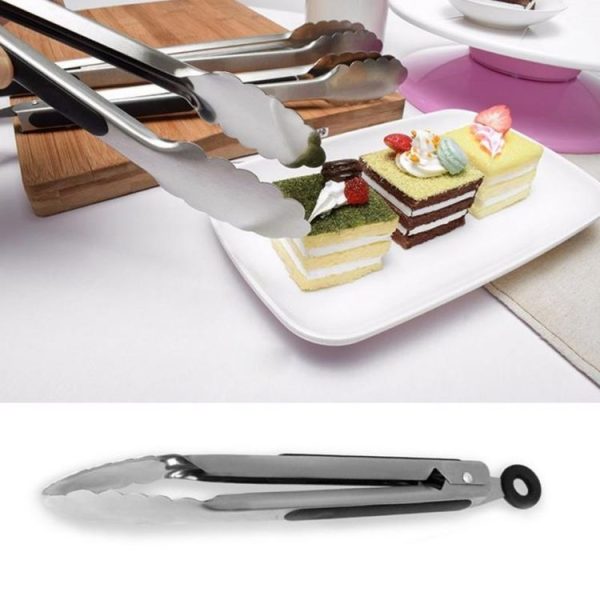 Stainless Steel Silicone Handle Kitchen Food Meat Barbecue Clip, Size: 9 inch - Image 2