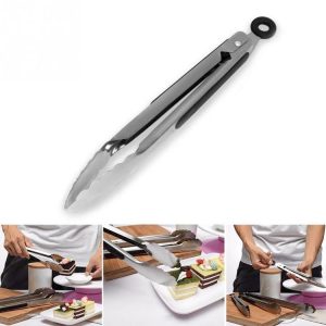 Stainless Steel Silicone Handle Kitchen Food Meat Barbecue Clip, Size: 16 inch