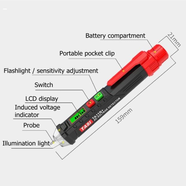 TASI Electrician Dedicated Multi-function Intelligent Induction Test Pencil, Model: 11B+ Test Pencil - Image 6