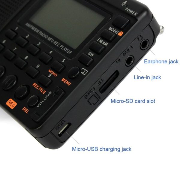 Retekess V-115 Full Band Radio FM AM Portable MP3 Player (Black) - Image 6