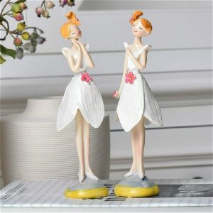 2 PCS Resin Angel Statue Craft Wedding Gift Home Decor, Style: Standing