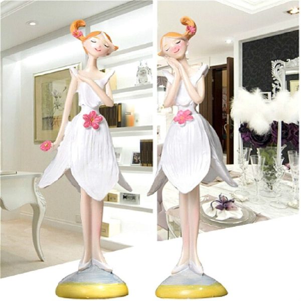 2 PCS Resin Angel Statue Craft Wedding Gift Home Decor, Style: Standing - Image 3