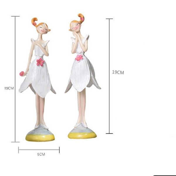 2 PCS Resin Angel Statue Craft Wedding Gift Home Decor, Style: Standing - Image 6