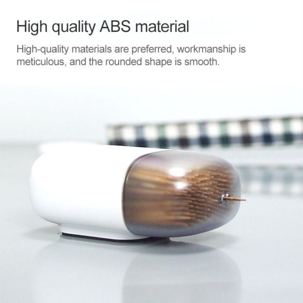 Magnetic Toothpick Holder Container Portable Toothpick Box Refrigerator Microwave Oven Household Table Toothpick Dispenser (White) - Image 4