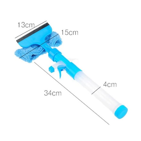 Multi-functional Double-sided Cleaning Scraper Household Tool Spray Water Brush Glass Scraping Tool Cleaner (Orange) - Image 5