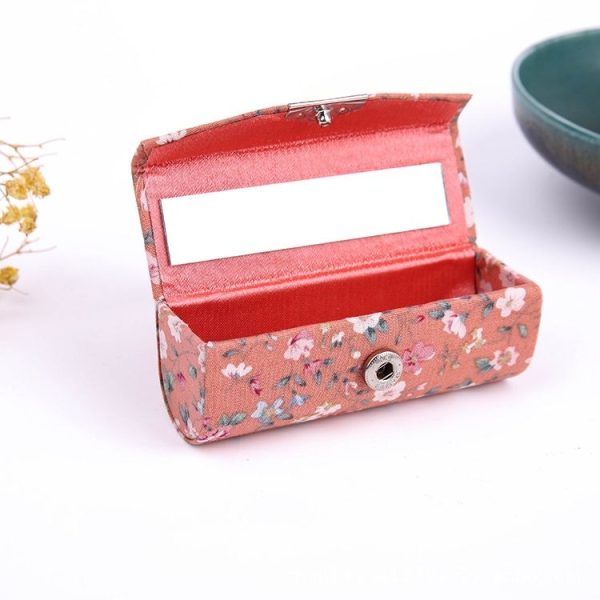 Mini with Mirror Portable Makeup Box Lipstick Box (Blue) - Image 3