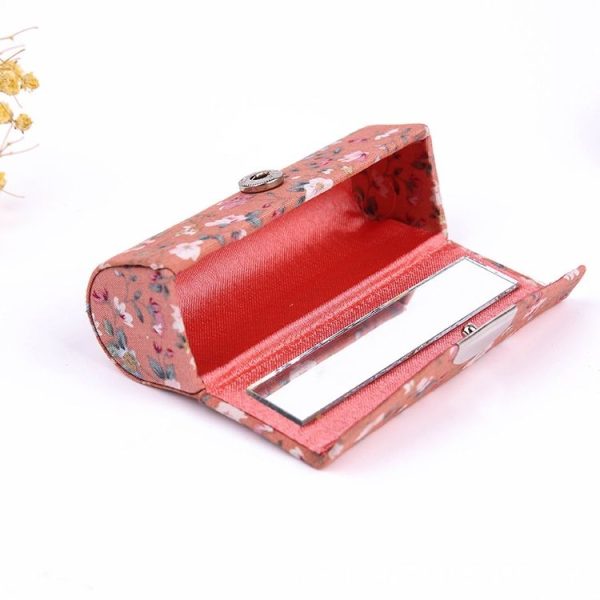 Mini with Mirror Portable Makeup Box Lipstick Box (Blue) - Image 4