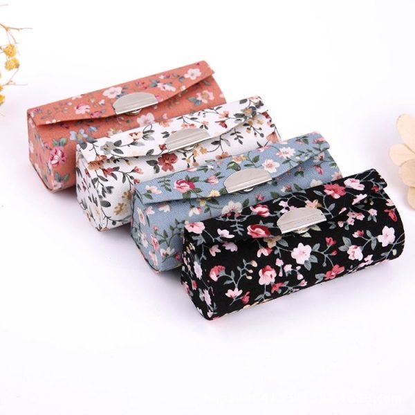 Mini with Mirror Portable Makeup Box Lipstick Box (Blue) - Image 6