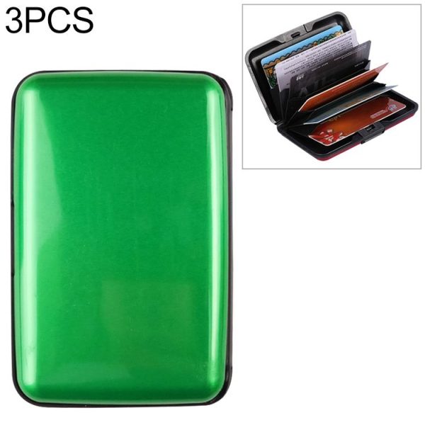 3 PCS Multi-card Credit Card Package Card holder Bank Card Bag (Green)